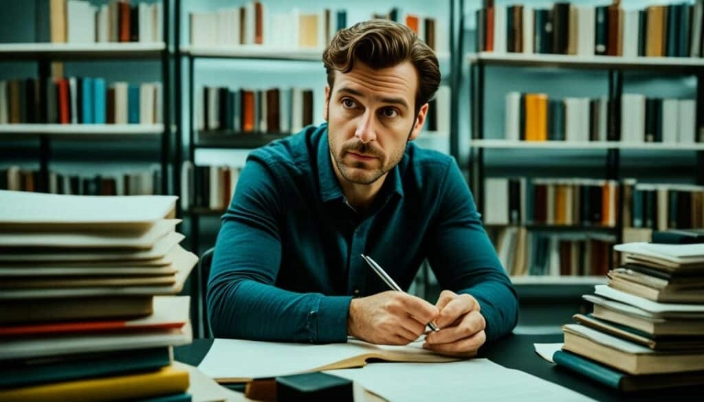 Scénariste écrivant un dialogue