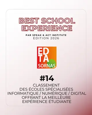 L'école classée à la 14ème place du classement Best School Experience 2026